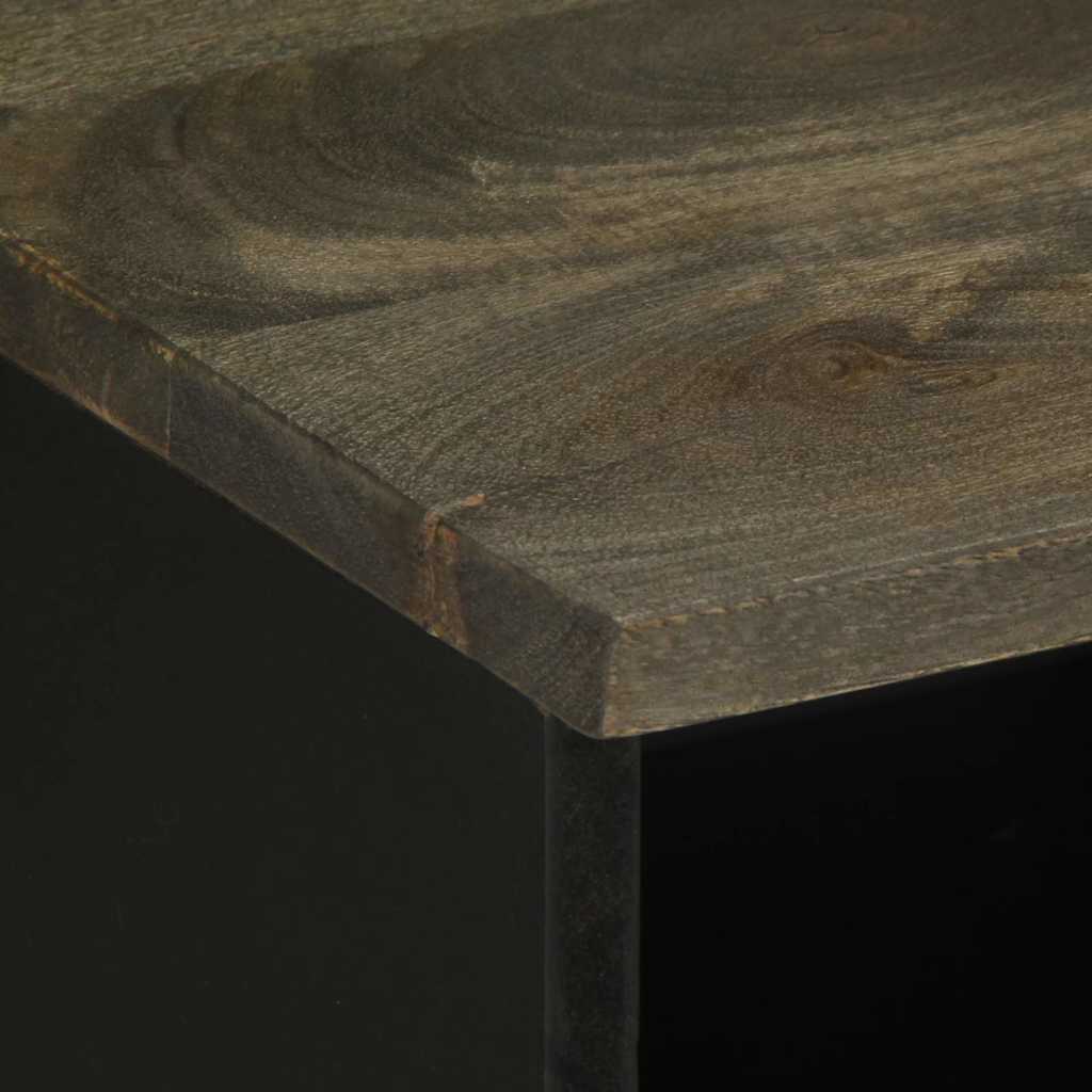 tv-bord 100x33x46 cm massivt mangotræ sort