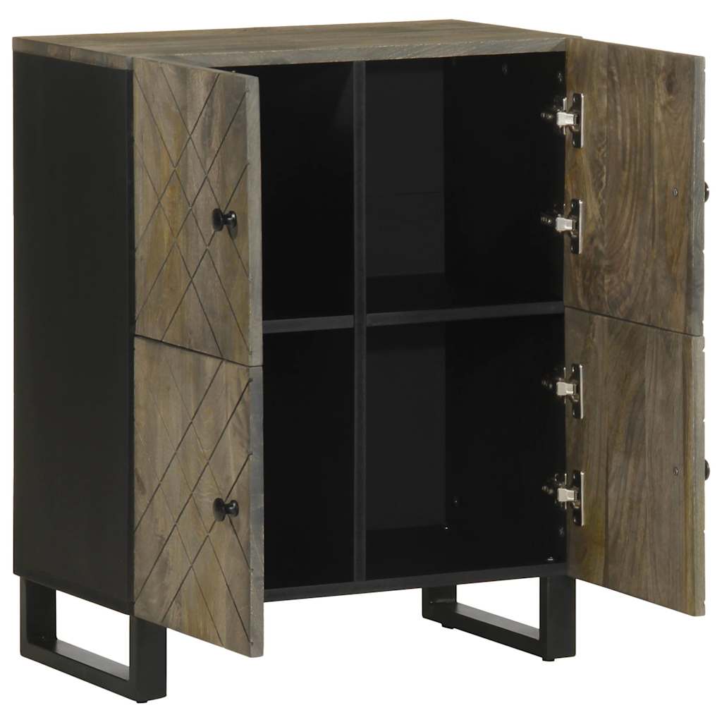 skænk 60x33x75 cm massivt mangotræ sort