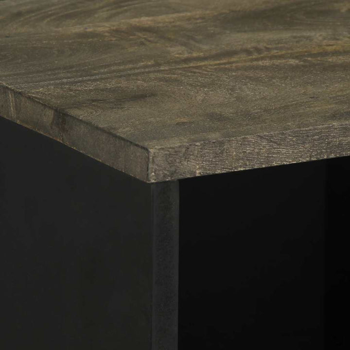 skænk 80x33x75 cm massivt mangotræ sort