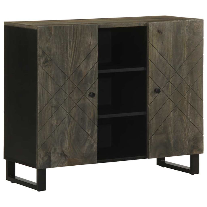 skænk 90x33x75 cm massivt mangotræ sort