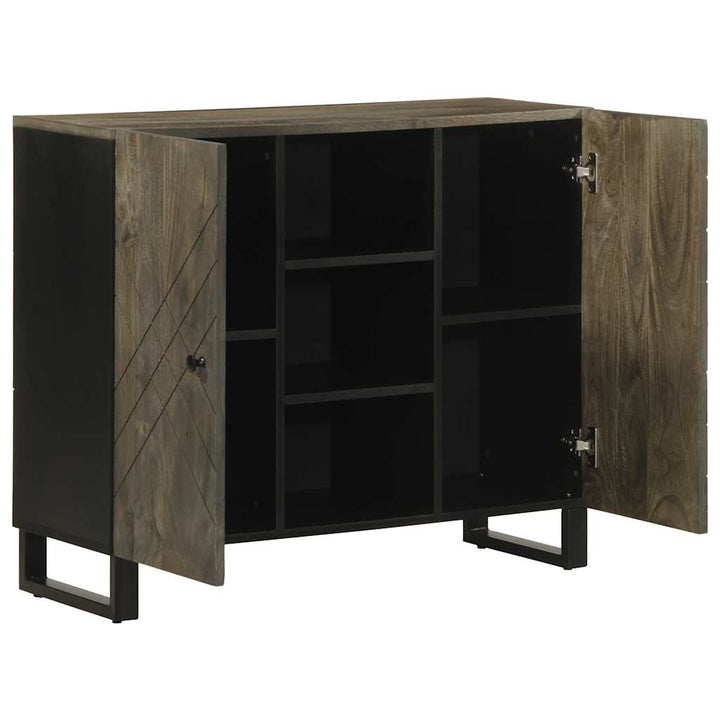 skænk 90x33x75 cm massivt mangotræ sort