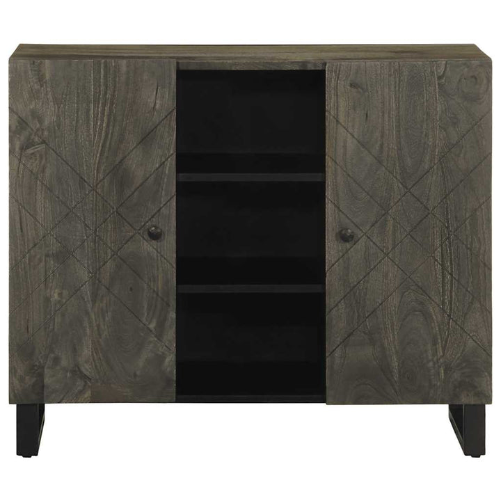 skænk 90x33x75 cm massivt mangotræ sort