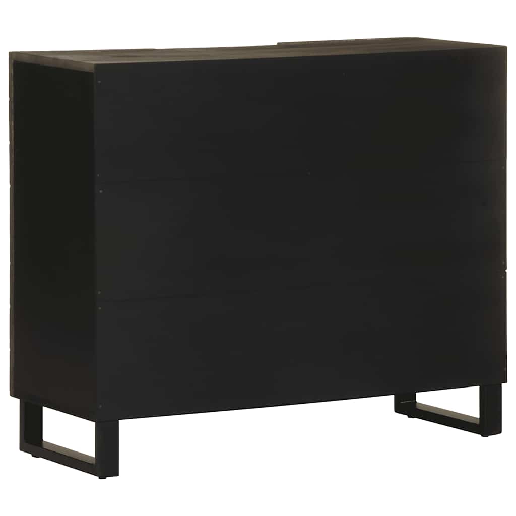 skænk 90x33x75 cm massivt mangotræ sort