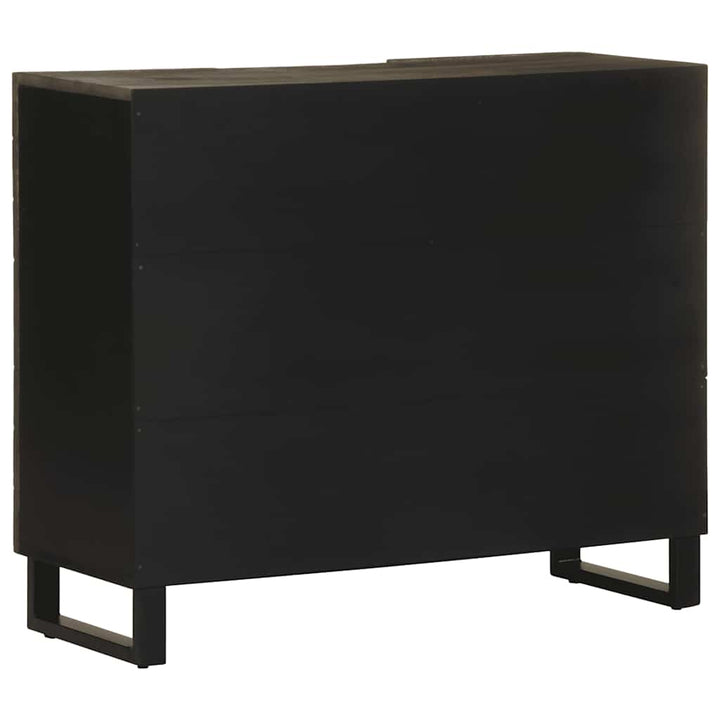 skænk 90x33x75 cm massivt mangotræ sort