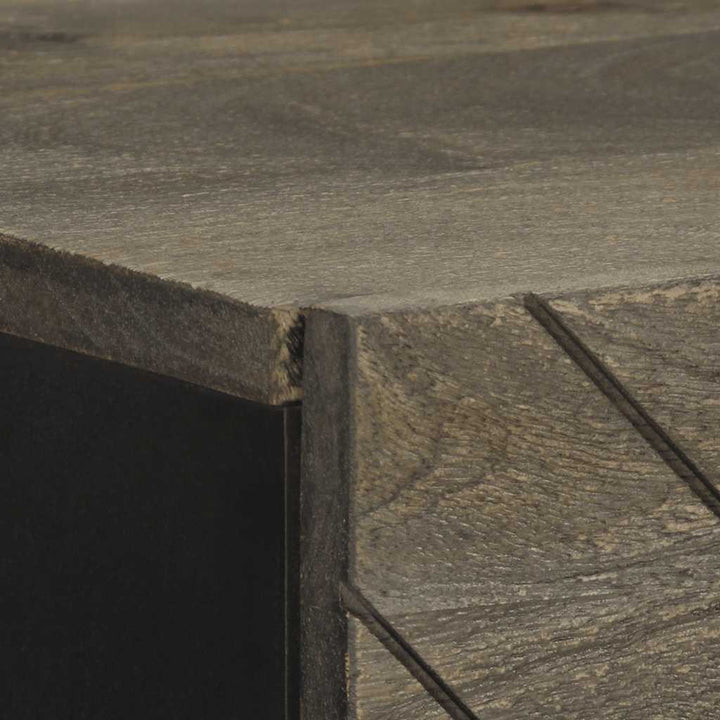 skab 40x33x110 cm massivt mangotræ sort