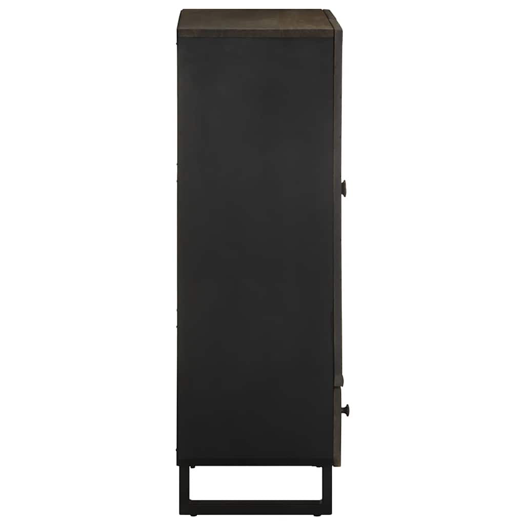 skab 60x33x100 cm massivt mangotræ sort