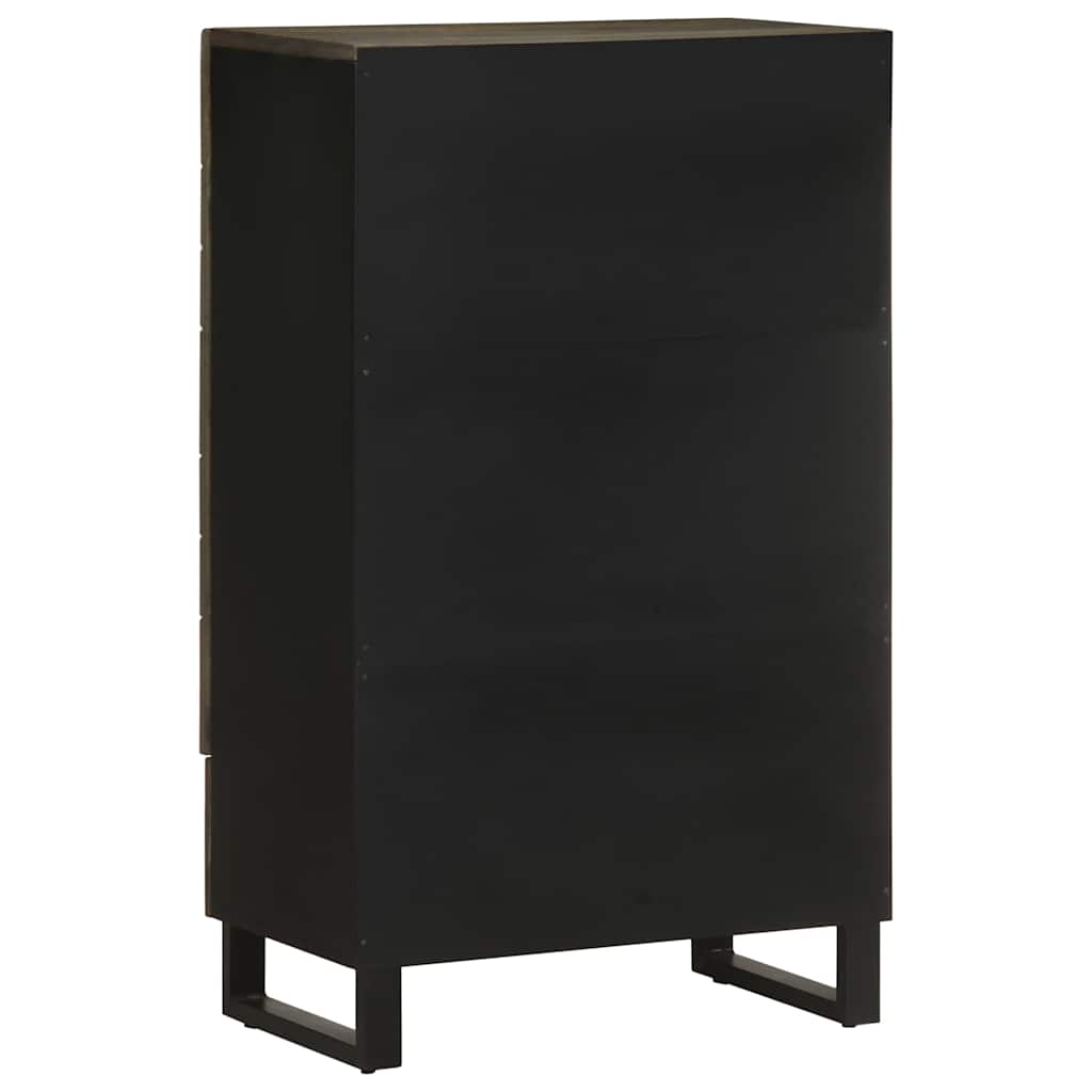 skab 60x33x100 cm massivt mangotræ sort
