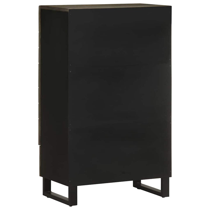 skab 60x33x100 cm massivt mangotræ sort