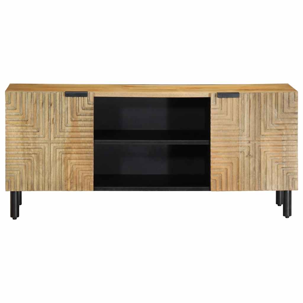 tv-bord 105x33x46 cm massivt mangotræ brun