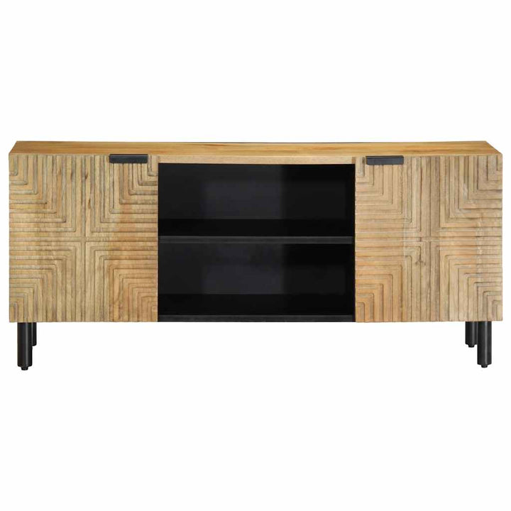 tv-bord 105x33x46 cm massivt mangotræ brun