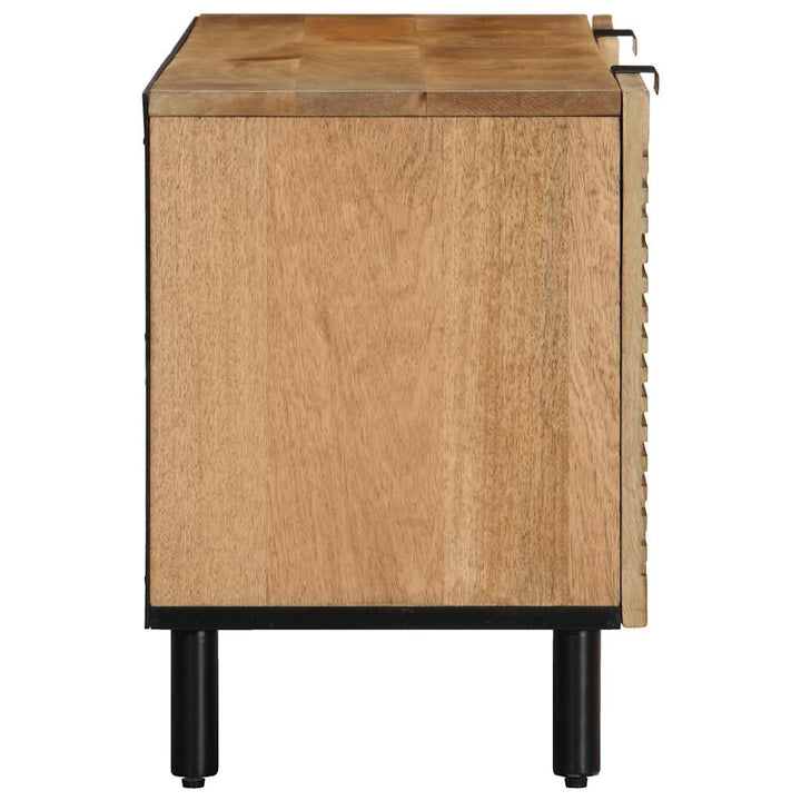 tv-bord 105x33x46 cm massivt mangotræ brun