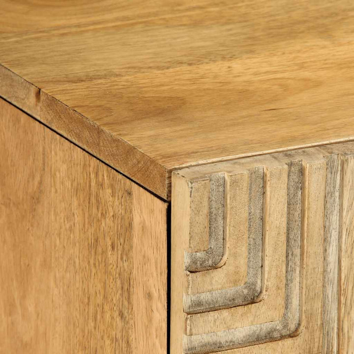 tv-bord 105x33x46 cm massivt mangotræ brun