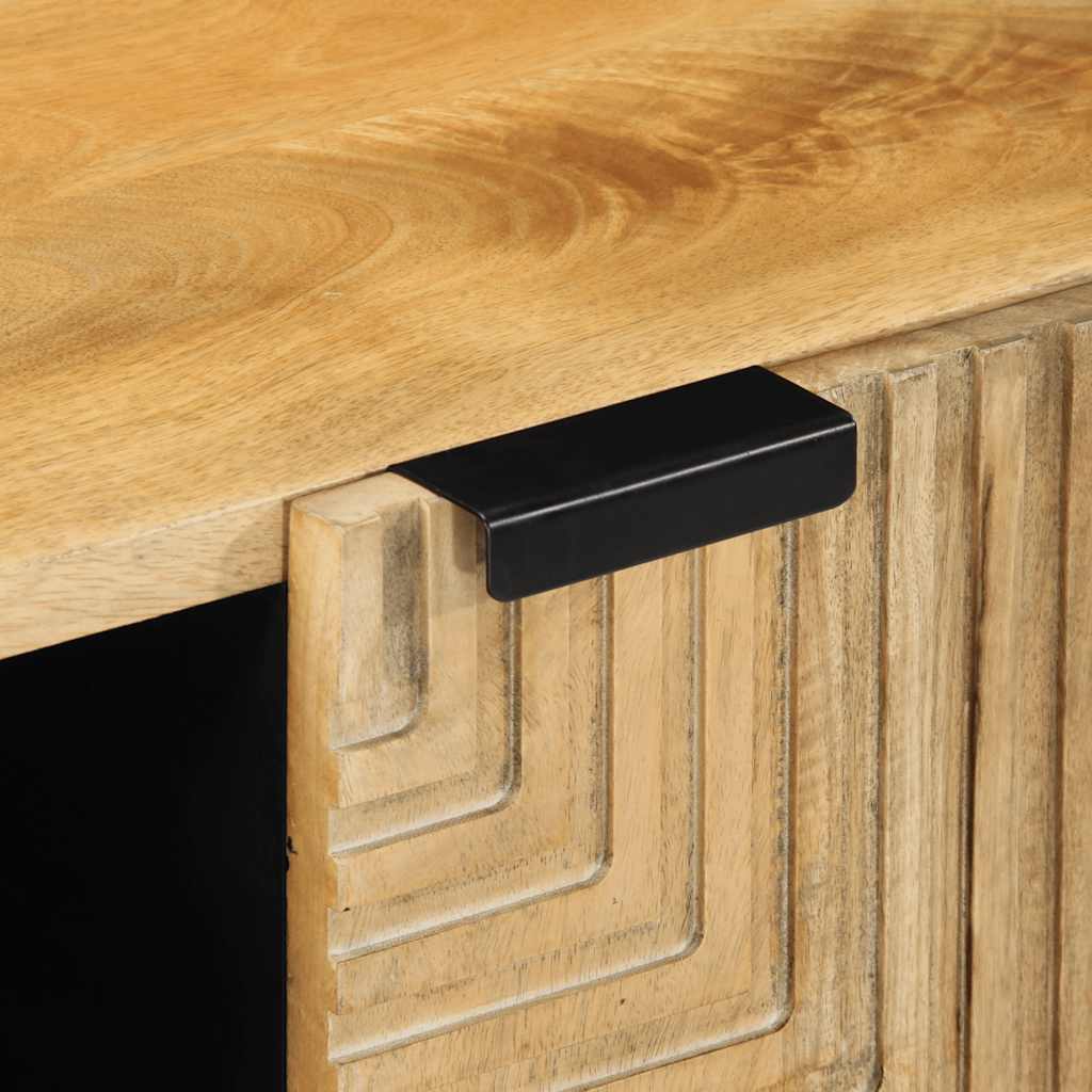 tv-bord 105x33x46 cm massivt mangotræ brun
