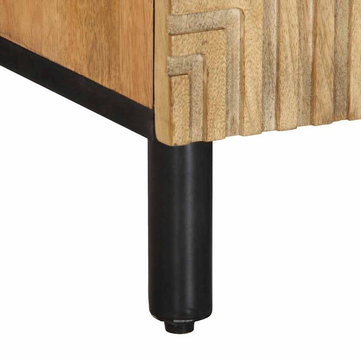 tv-bord 105x33x46 cm massivt mangotræ brun