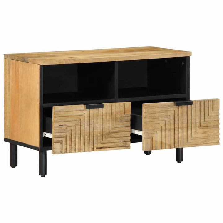 tv-bord 70x33x46 cm massivt mangotræ brun
