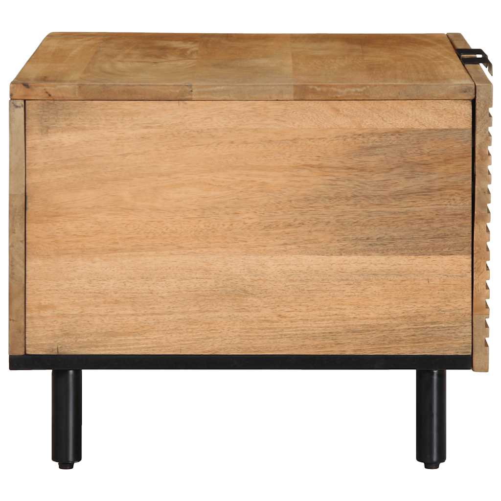 sofabord 80x50x40 cm massivt mangotræ brun
