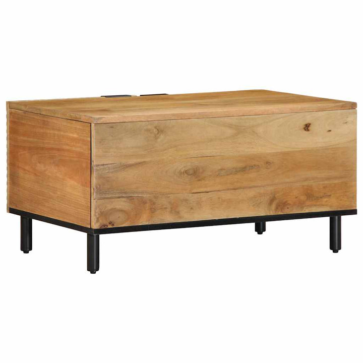 sofabord 80x50x40 cm massivt mangotræ brun