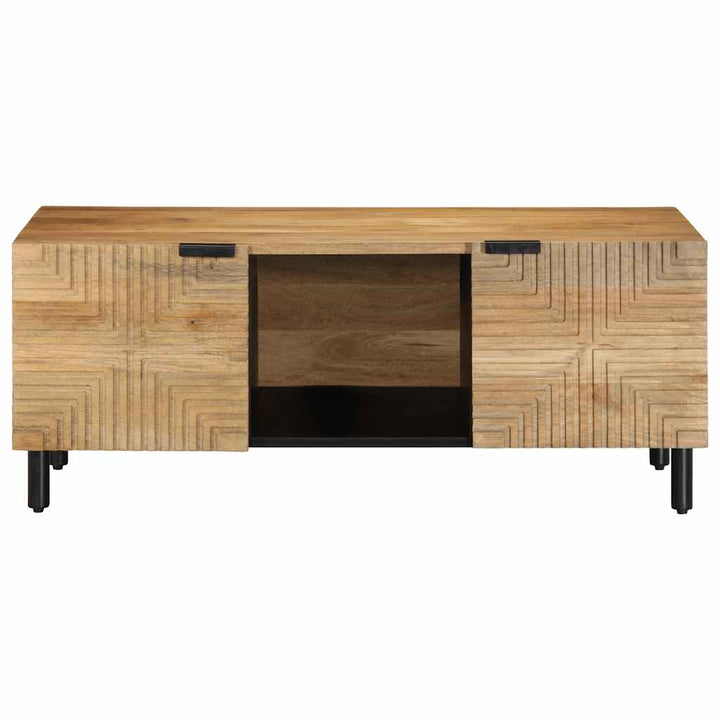 sofabord 100x54x40 cm massivt mangotræ brun