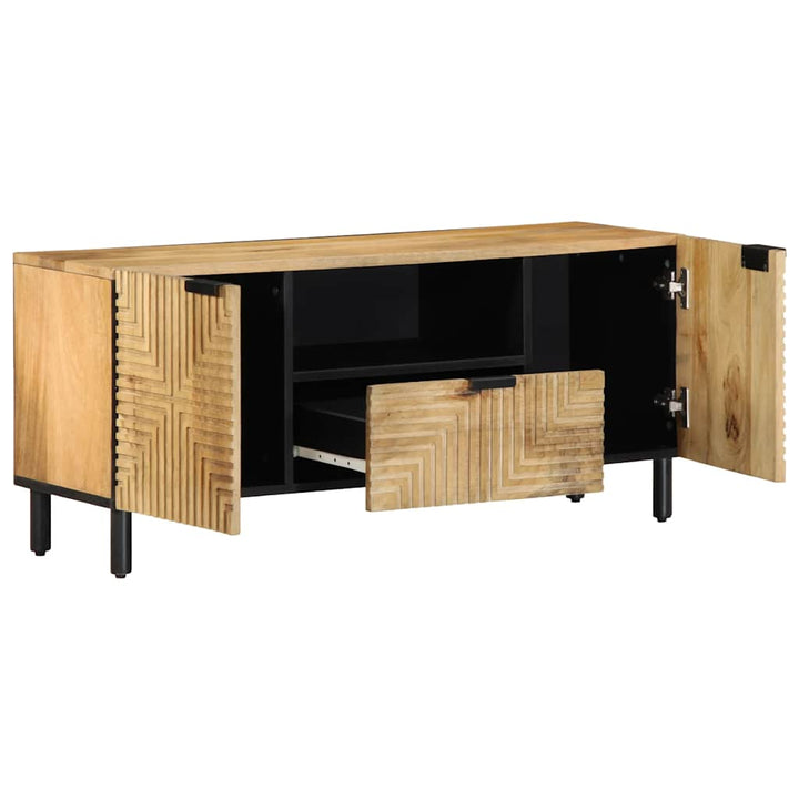 tv-bord 105x33x46cm massivt mangotræ brun