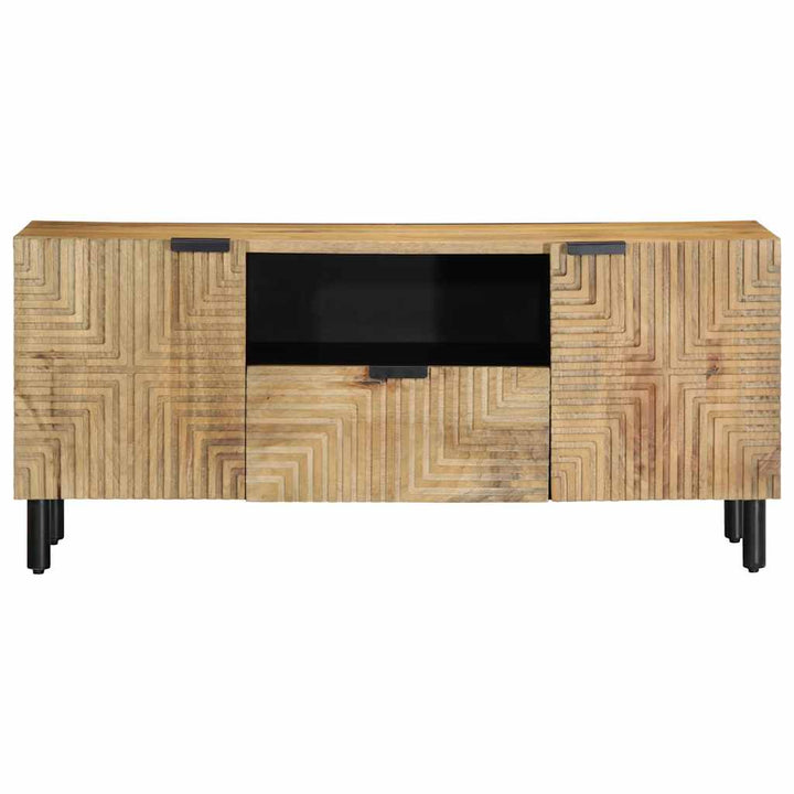 tv-bord 105x33x46cm massivt mangotræ brun