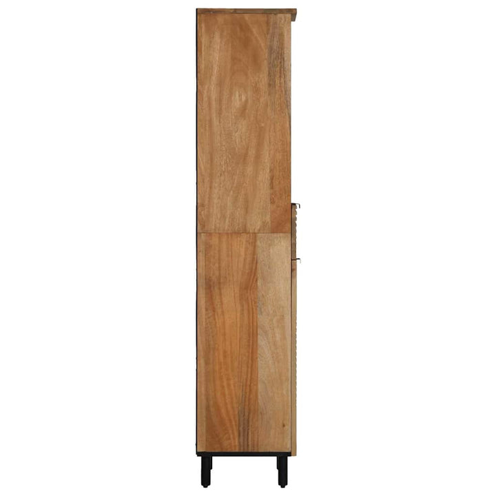 badeværelsesskab 38x33x160 cm massivt mangotræ brun