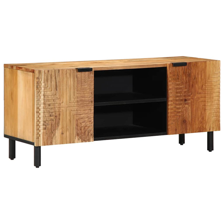 tv-bord 105x33x46 cm massivt akacietræ