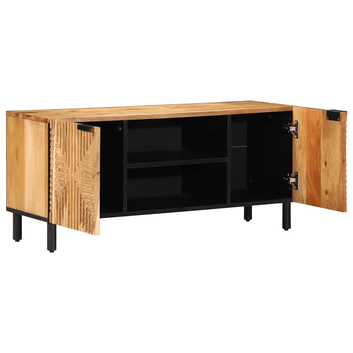 tv-bord 105x33x46 cm massivt akacietræ