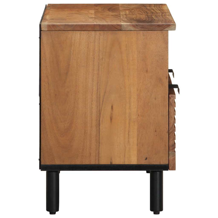 tv-bord 70x33x46 cm massivt akacietræ