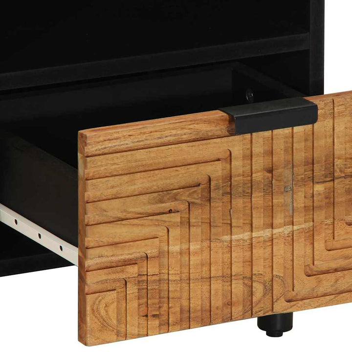 tv-bord 70x33x46 cm massivt akacietræ