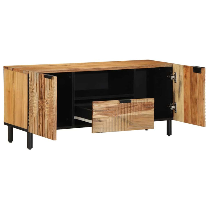 TV Skab med skuffe Brun 105 x 33.5 x 46 cm Massivt akacietræ