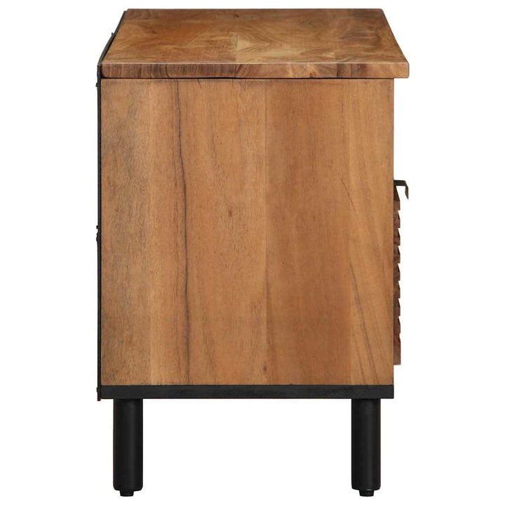 TV-skab med skuffe Brun 100 x 33.5 x 46 cm Massivt akacietræ