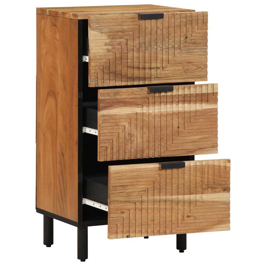 Sideboard med hylde Brun 40 x 33 x 75 cm Massivt akacietræ