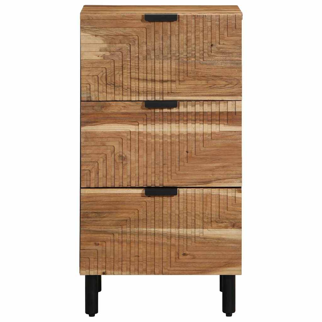 Sideboard med hylde Brun 40 x 33 x 75 cm Massivt akacietræ