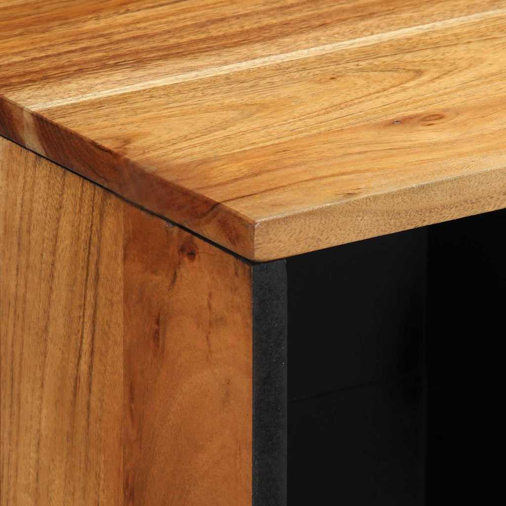Sideboard med hylde Brun 80 x 33 x 75 cm Massivt akacietræ
