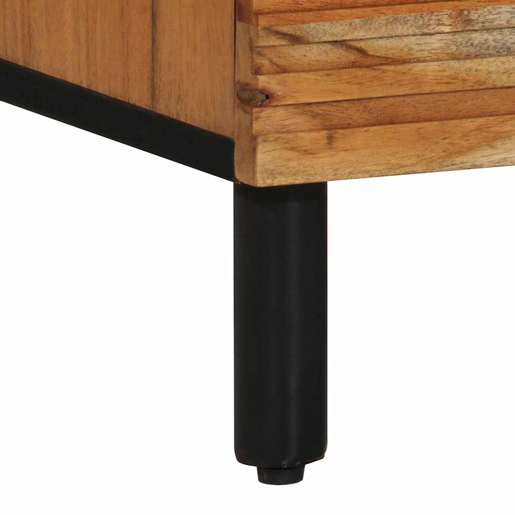 Sideboard med hylde Brun 80 x 33 x 75 cm Massivt akacietræ