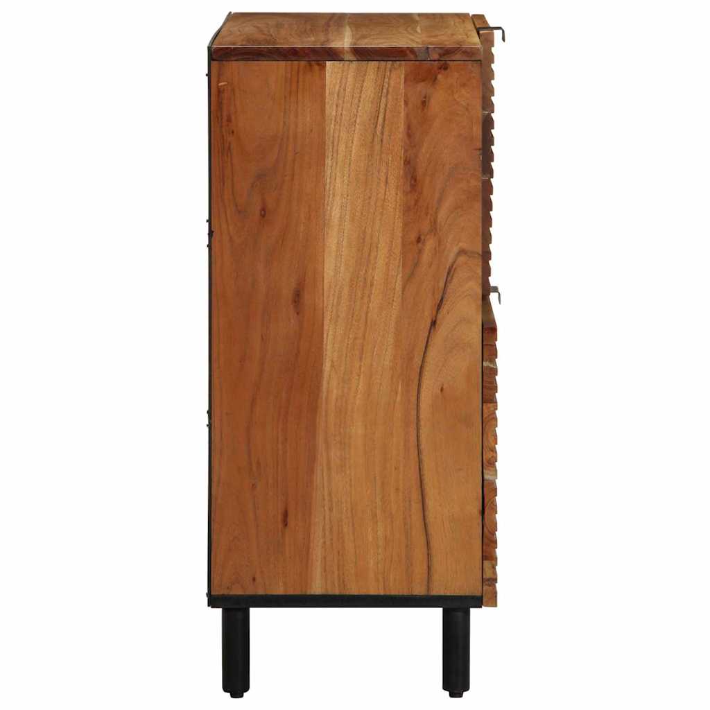 Sideboard med hylde Brun 80 x 33 x 75 cm Massivt akacietræ