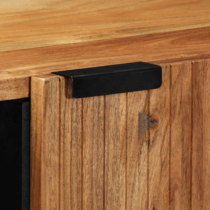 Sideboard med hylde Brun 90 x 33 x 75 cm Massivt akacietræ