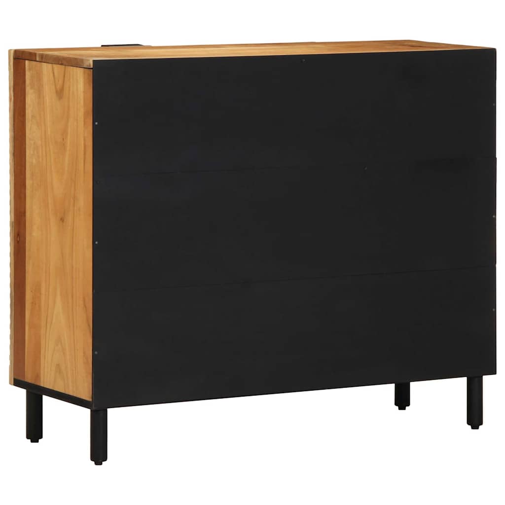 Sideboard med hylde Brun 90 x 33 x 75 cm Massivt akacietræ