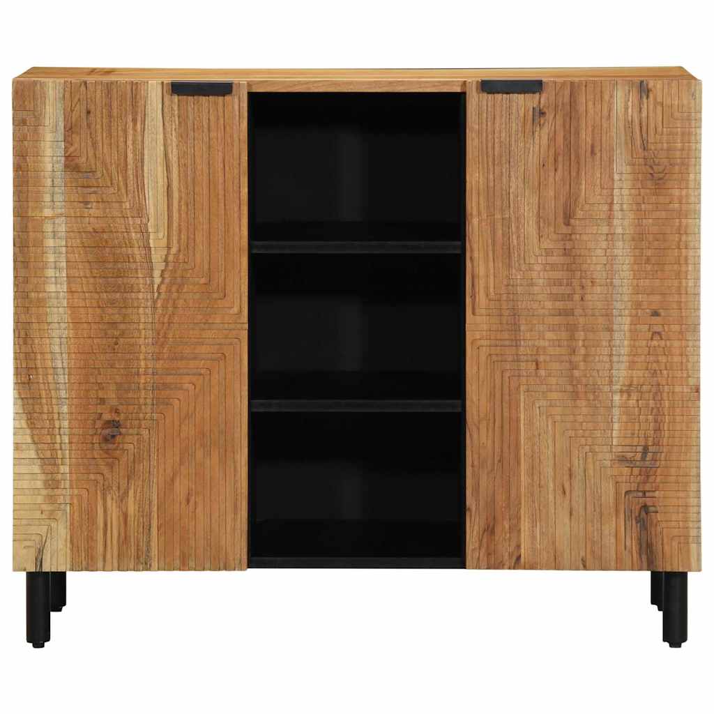 Sideboard med hylde Brun 90 x 33 x 75 cm Massivt akacietræ