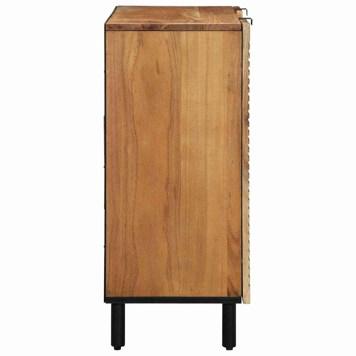 Sideboard med hylde Brun 90 x 33 x 75 cm Massivt akacietræ
