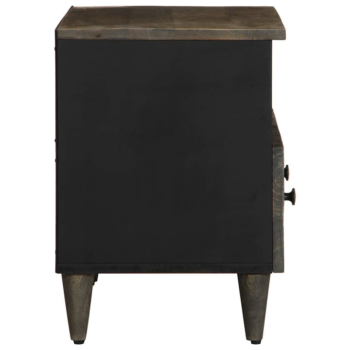 tv-bord 70x33,5x46 cm massivt mangotræ lysegrå