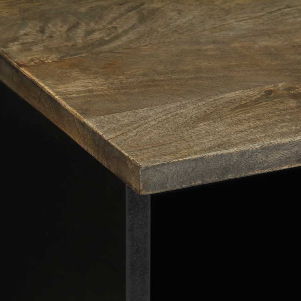tv-bord 70x33,5x46 cm massivt mangotræ lysegrå