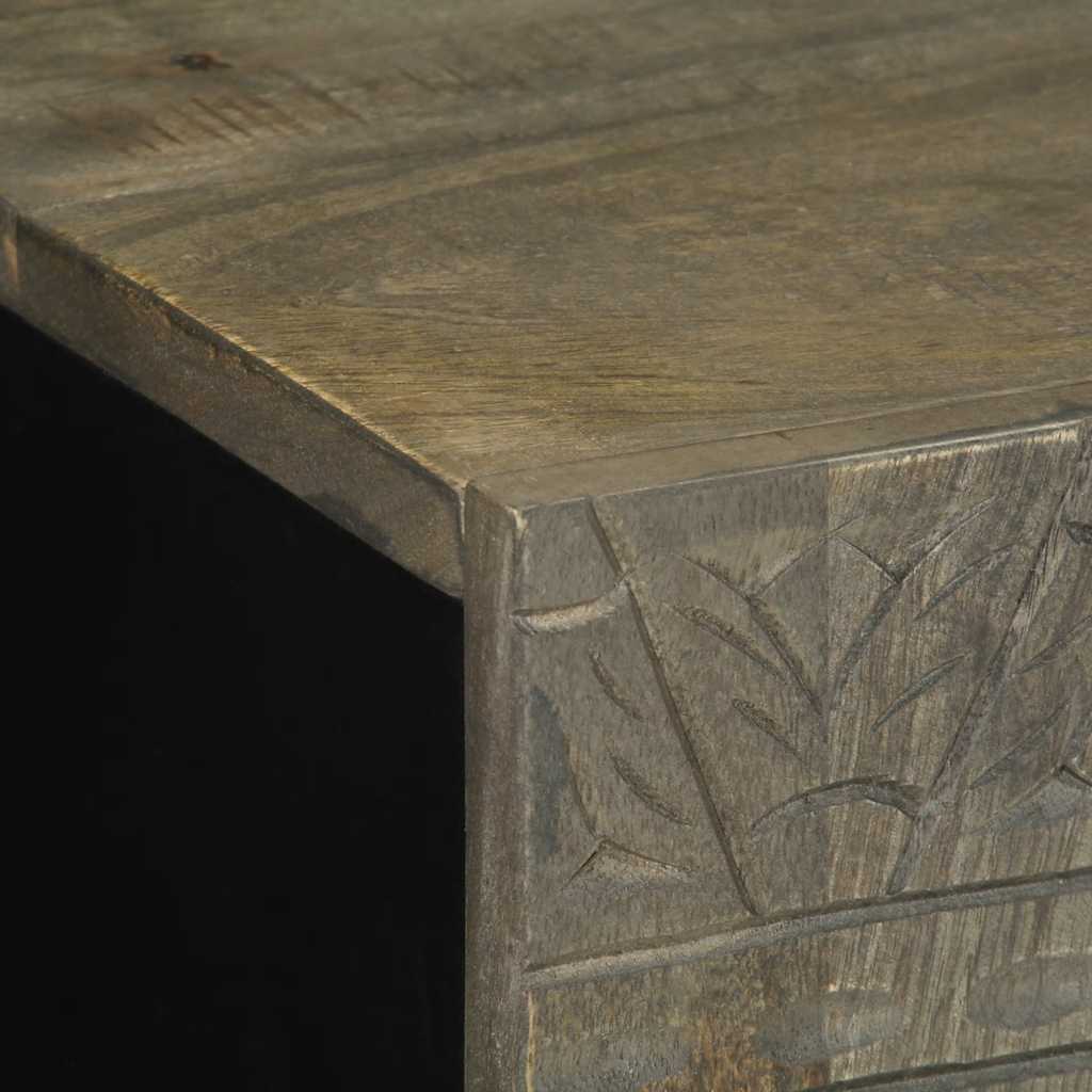 skænk 60x33,5x75 cm massivt mangotræ lysegrå