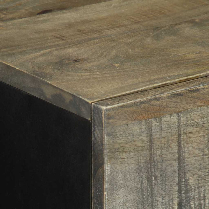skænk 60x33,5x75 cm massivt mangotræ lysegrå