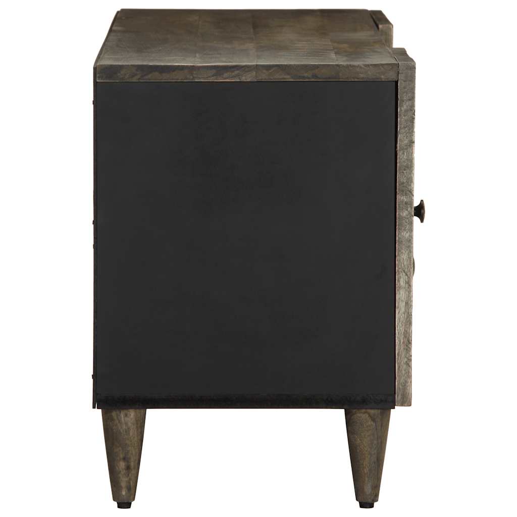 tv-bord 105x33,5x46 cm massivt mangotræ lysegrå
