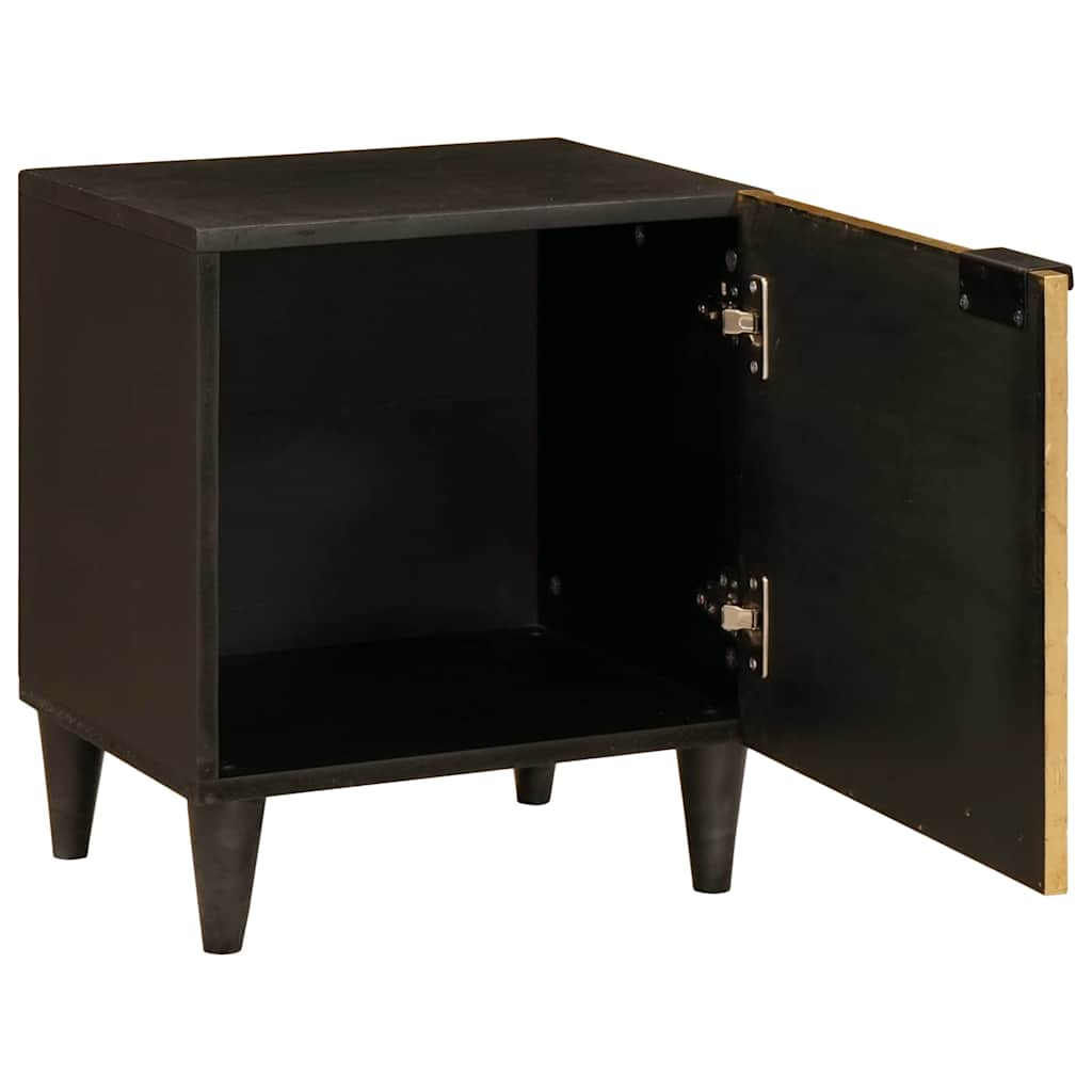 Sengebord 2 pcs Sort og Guld 40 x 33,5 x 46 cm