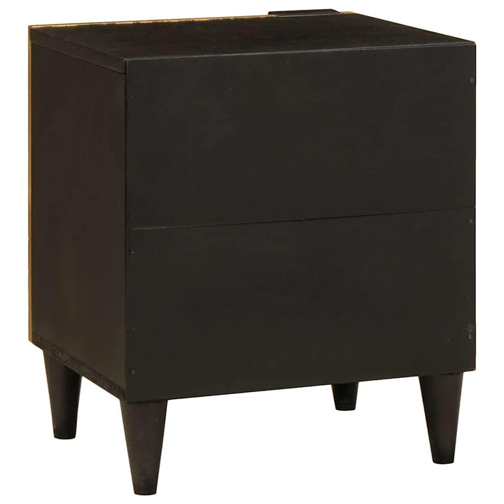 Sengebord 2 pcs Sort og Guld 40 x 33,5 x 46 cm