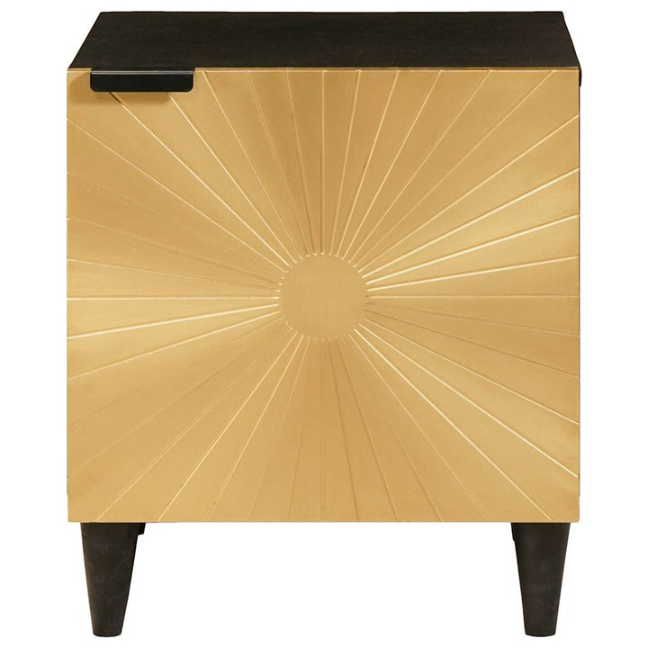 Sengebord 2 pcs Sort og Guld 40 x 33,5 x 46 cm