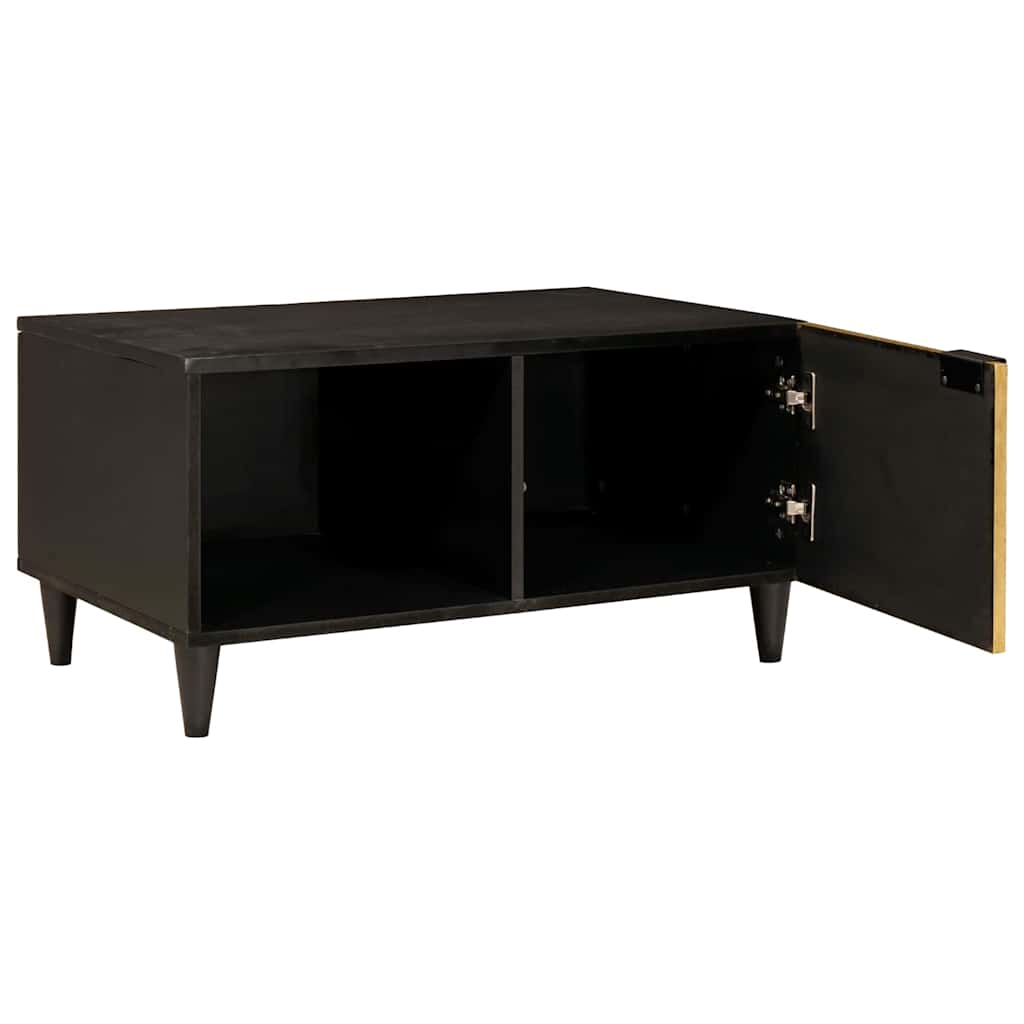 Sofabord Sort og Guld 80 x 50 x 40 cm
