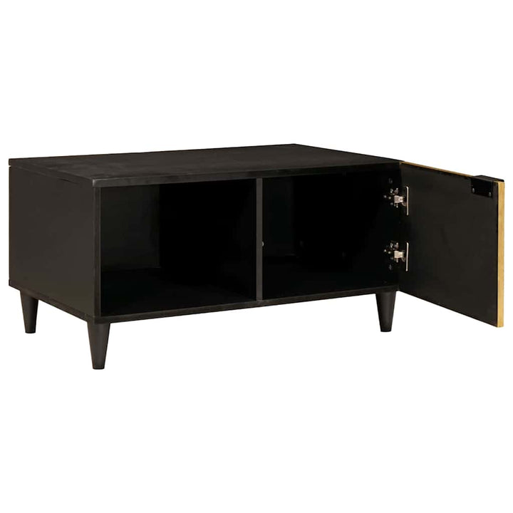 Sofabord Sort og Guld 80 x 50 x 40 cm